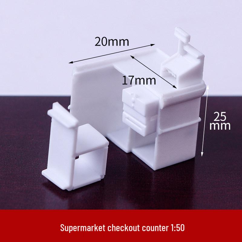 1:50 Scale White ABS Furniture Set for Architectural Model Interior Layout