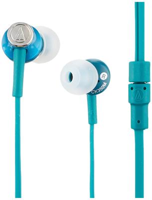 Audio Technica Canal Earphones Turquoise Blue TBL ATH-CK350M