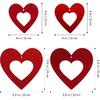 NUOBESTY 40pcs Glitter Heart Swirl Hanging Decoration, 3D Heart Shape Ornament Love Hanging Cutouts Valentines Banner Heart Garland Streamers