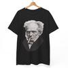 Schopenhauer T-Shirt: Pessimistischer Philosoph Grafik-T-Shirt, Dark Academia Stil