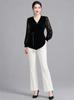 Western-style Top Bottoming Gold Velvet National Style Bottoming Shirt Lace Long-sleeved