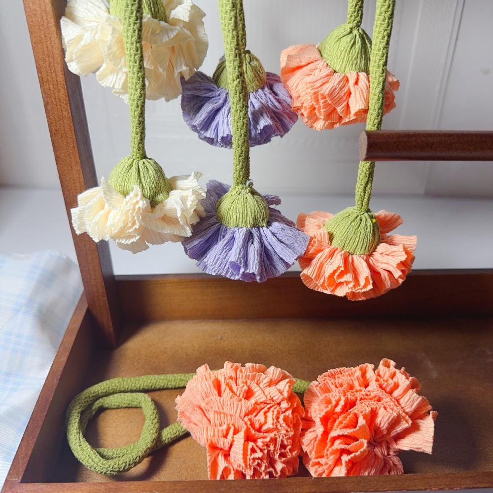 Elastic Band Curtain Tieback Simulated Flowers Handmade DIY Window Curtain Buckles Rope Shoes Clothing Accessories Wholesale