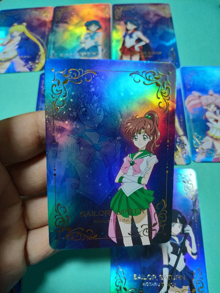 Diy 10ks/sada Sailor Moon Sebekontrola Sbírej Podpis Obchodní Flash Karta Anime Kreslený Vánoční Dárek
