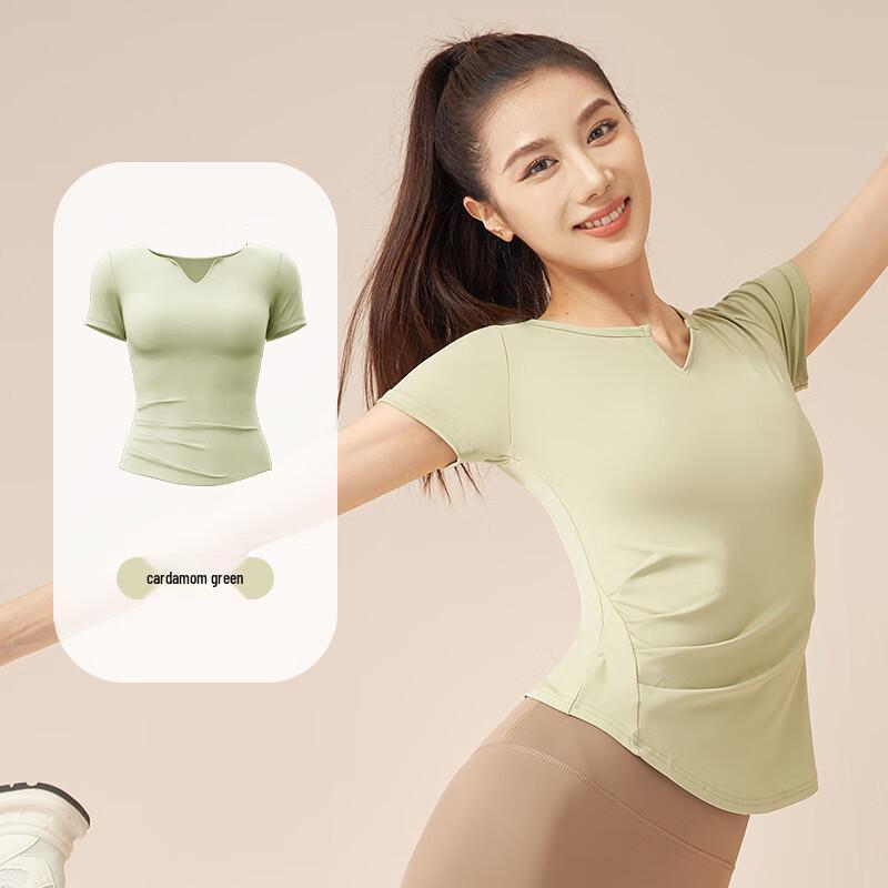 Women s Naked-Feel V-Neck Sports T-Shirt L