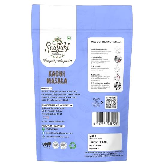 Saatyaki Naturals Punjabi Kadhi Masala -50gm | Authentic Indian Spice Blend for Punjabi Kadhi and Besan Gatta Dishes| Homemade Style