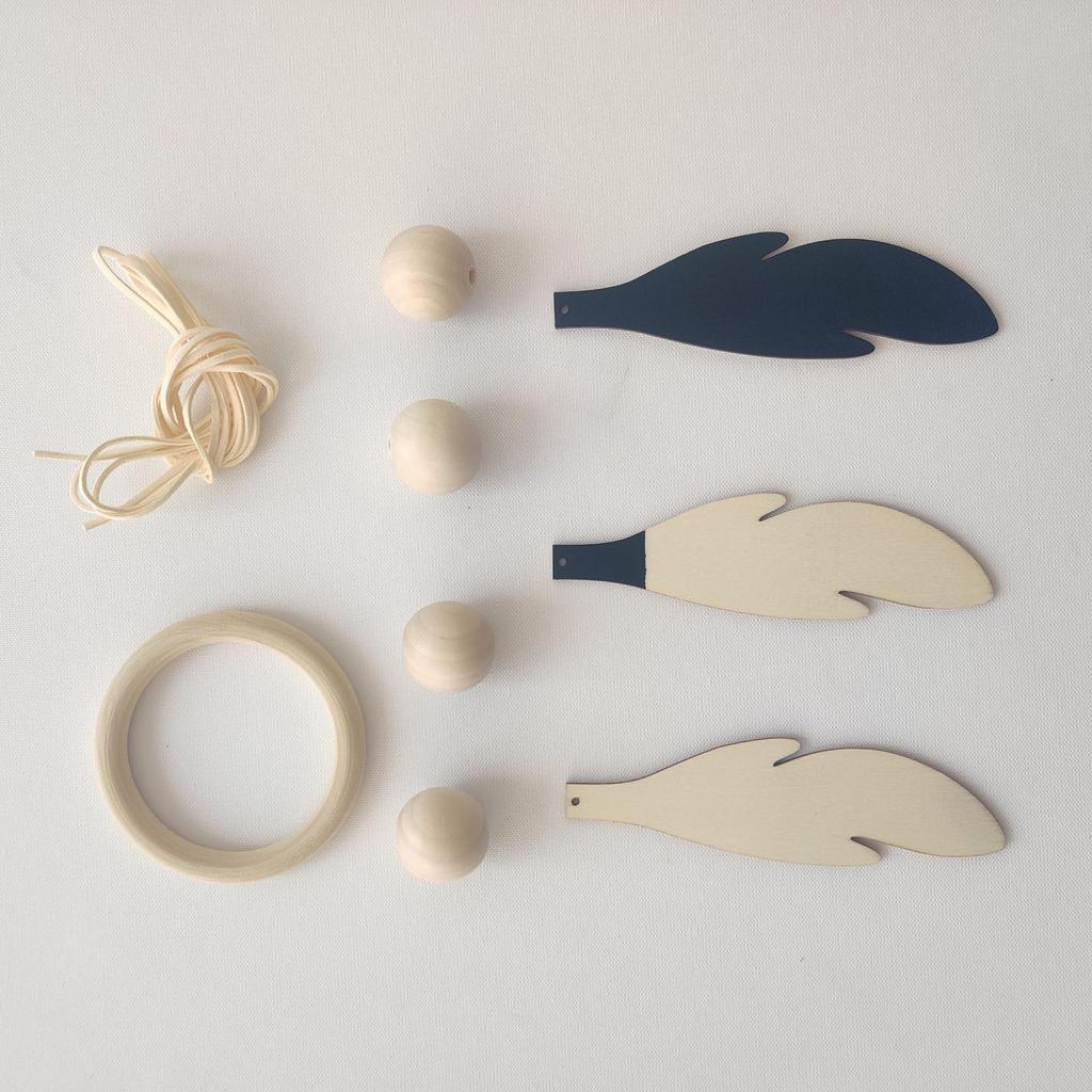 DIY Wood Feather Ornament Pendant Bunting Party Decoration for All Gatherings Lovely Addition to Dorm Photo Props