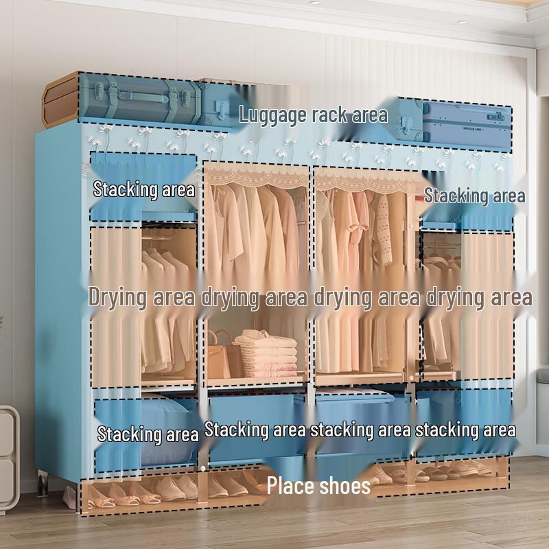 Handon 203 Stainless Steel Simple Wardrobe