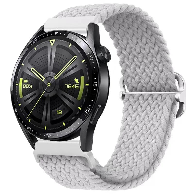 22mm 20mm Nylon Braided Strap For Huawei Watch 4/3/GT4-3 Samsung Watch 6/5/4/3 Fabric Bracelet Wristband Amazfit GTR 4/GTS4 Belt
