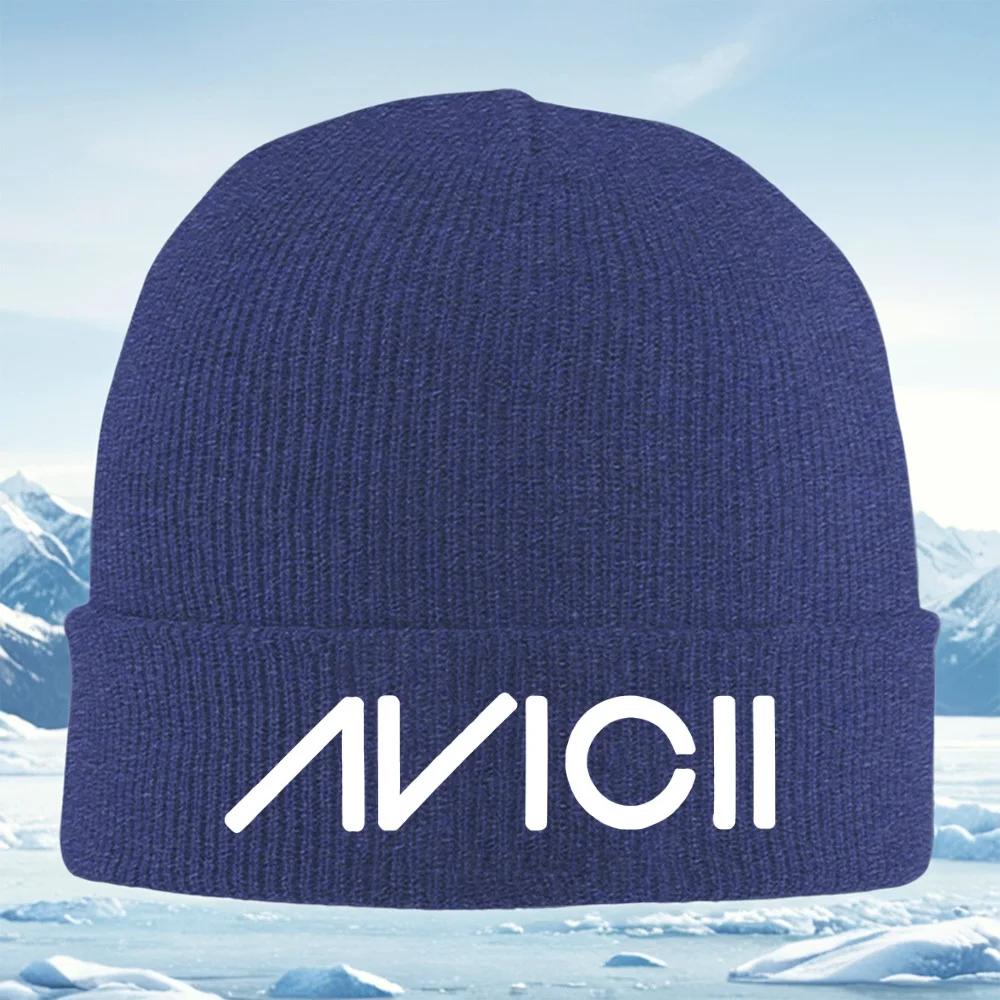 New White Letter Logo Music Style Design Unisex Women Unisex Knitted Hat Beanie Pullover Cap Winter Thermal Warm Christmas Outdoor