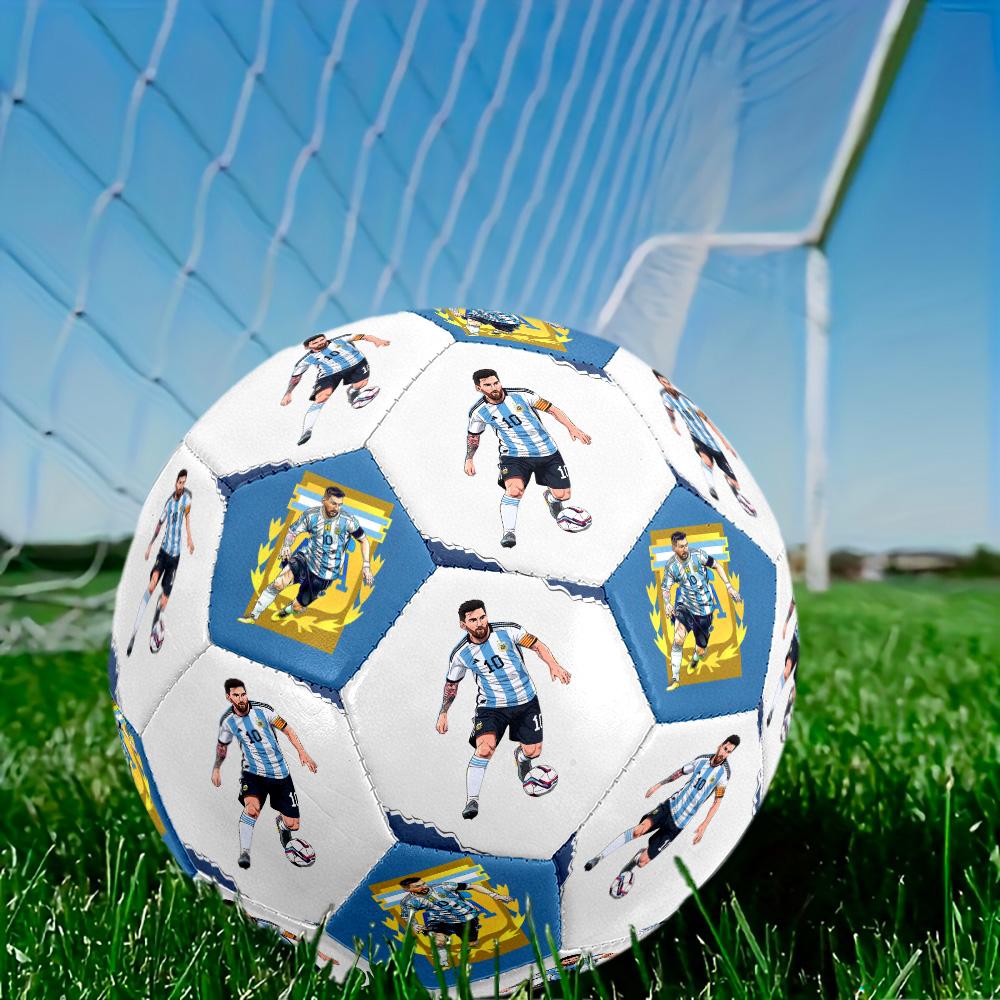 1pc Messi Size 5 Soccer Football Machine Sewn Outdoor Training and Matches Surprise Collection Gift Distinctive Home Decor And Party Gift