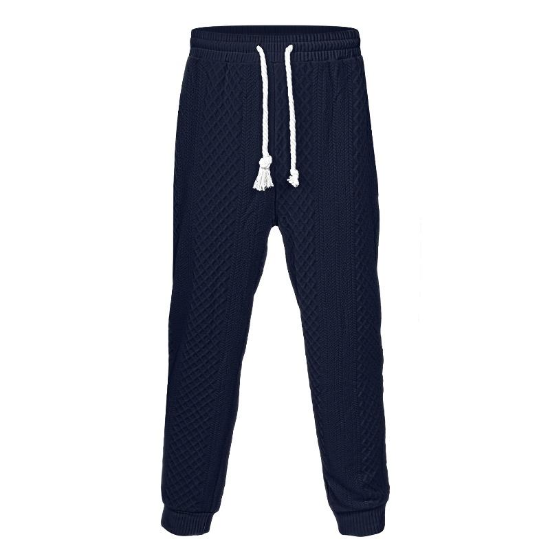 

emu Европейский размер мужские весенне-летние повседневные спортивные брюки жаккардовые большого размера на кулиске мужские дышащие XXXL тёмно-синий