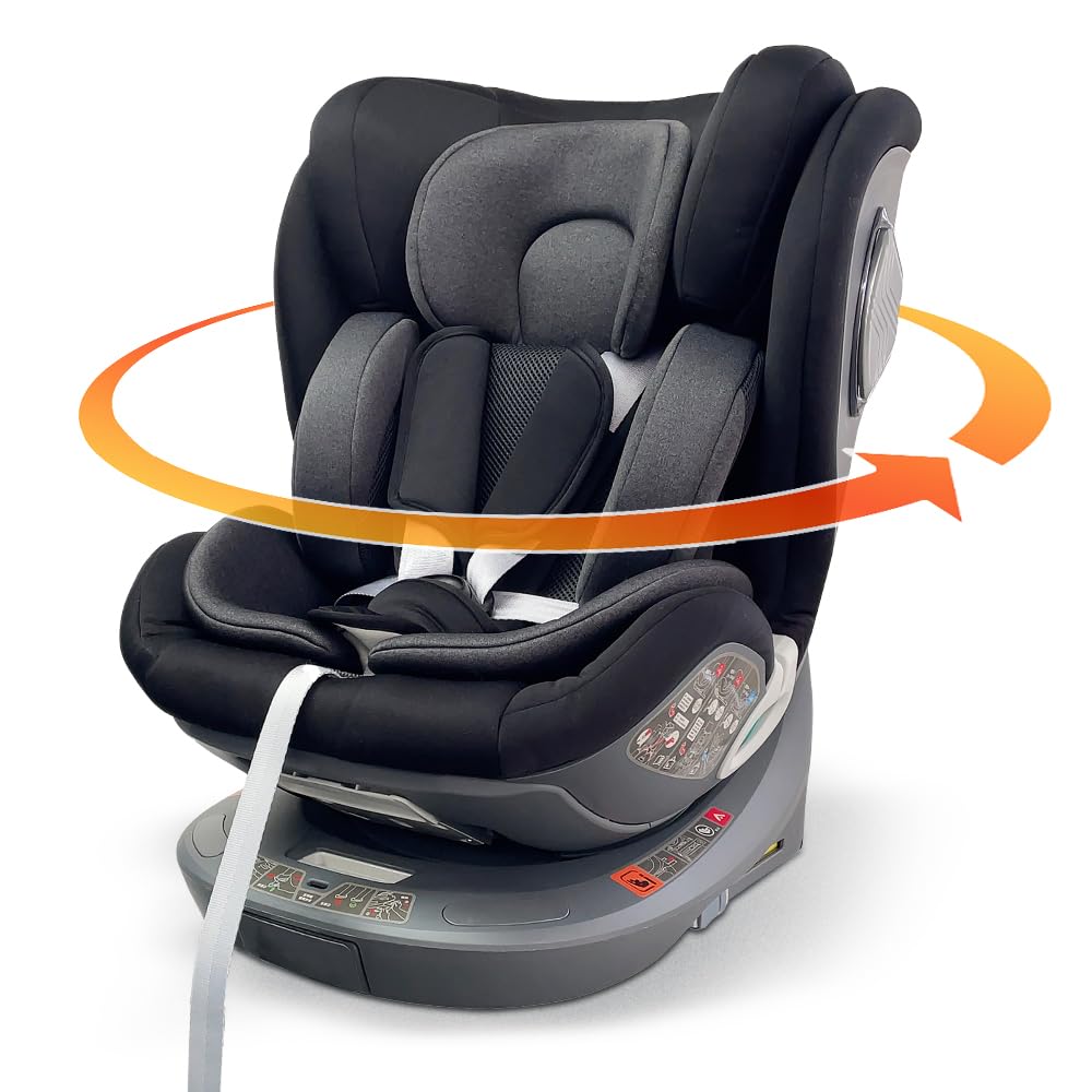 Rotație Iris Plaza cu braț scaun auto pentru copii fixat ISOFIX Poate fi folosit de la nou-născut până la aproximativ 11 ani Poate fi folosit pe măsură ce copilul crește De lungă durată