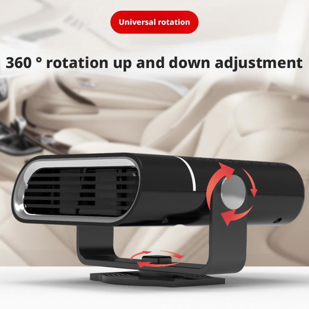 24V 260W Portable Car Heater Fast Heating & Cooling Fan 360° Rotation Defogger/Defroster Cigarette Lighter Plug-in