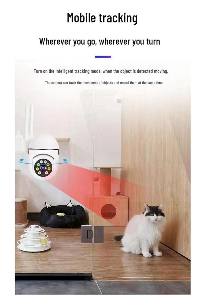 TOWELL HD Night Vision 2MP Smart Camera with Wireless Remote, Indoor/Outdoor Monitoring, Bracket Mount