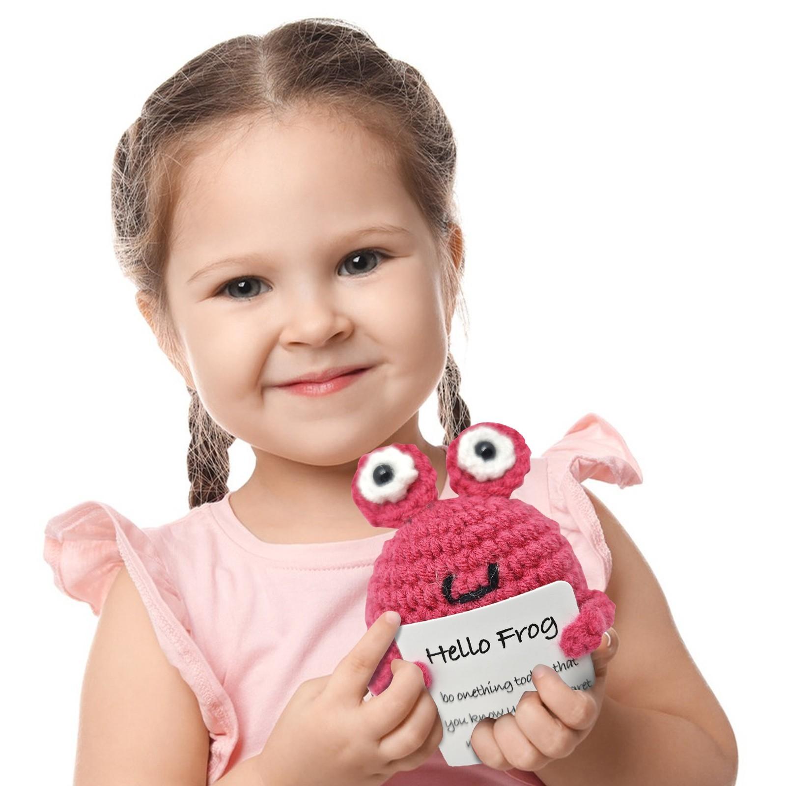 

Забавные позитивные подарки, маленькие вязаные крючком животные, милые вещи, вдохновляющие подарки, эмоциональная мотивация, декор для поддержки One Size