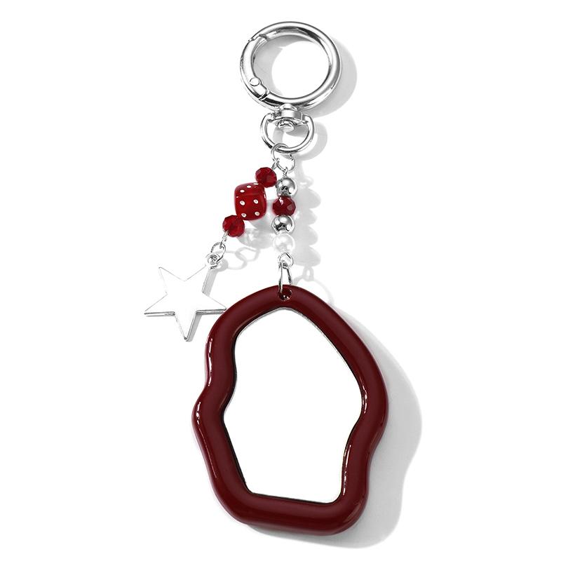 Exquisite Temperament Red Heart Bow Charms Keychain Versatile Phone Pendant Backpack Hanging Ornament Accessories Gifts