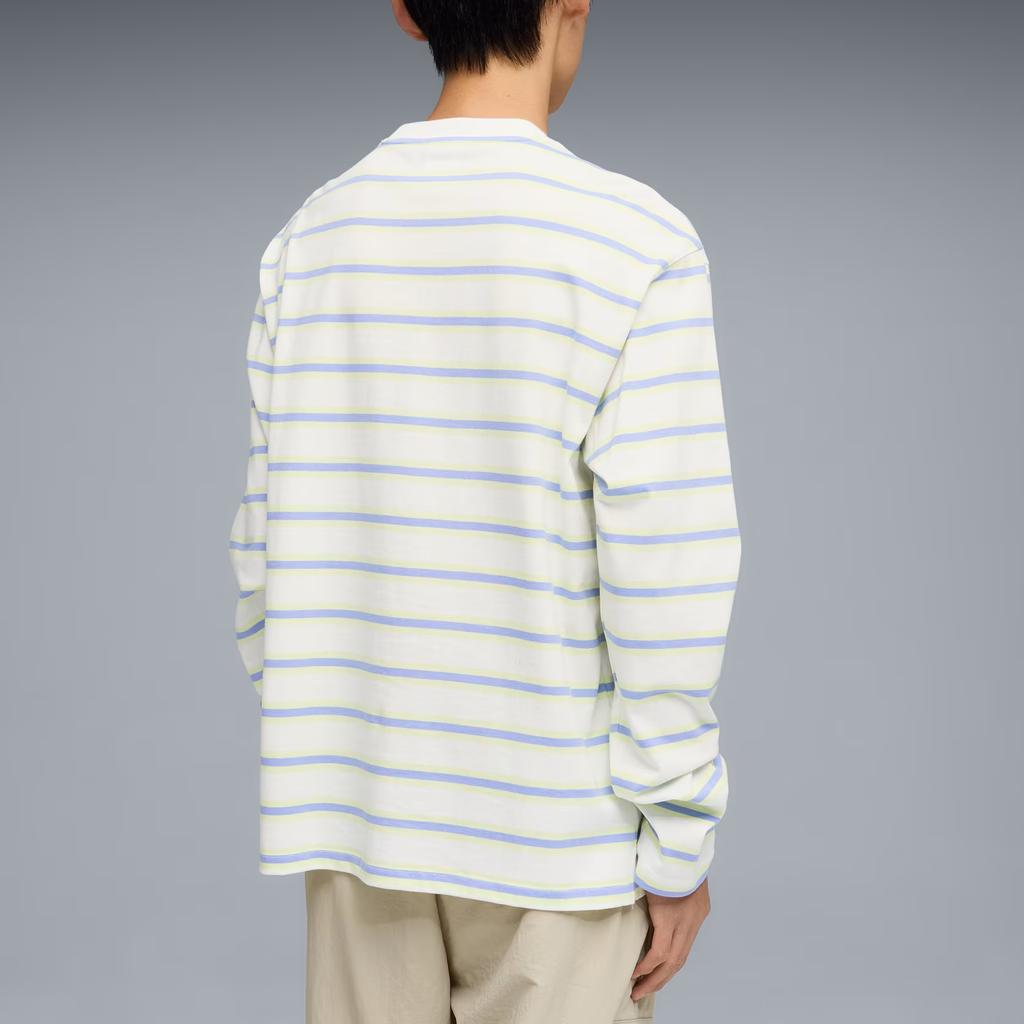 Puma Select Essentials Striped Long Sleeve T-Shirt Men tops 63473102