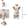 Milk Tea Bunny Plush Keychain With Short Plush Material For Teen Gift