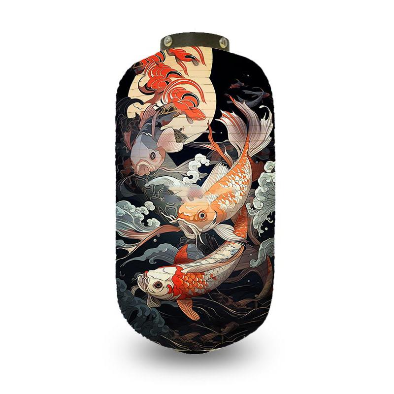 

Подвесные фонари в японском стиле Izakaya Koi Ukiyo-e Decor Фонарь для суши-магазина, ресторана, вывески, декоративных фонарей для вечеринок и фестивалей 15x28cm