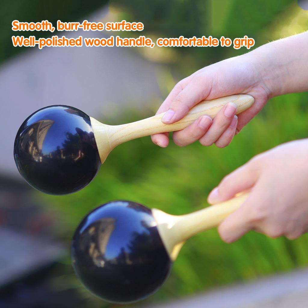 Paar Percussion Maracas Shaker Rasseln Sandhammer Percussion Musikinstrument für Musikalische Erleuchtung Partyspiel