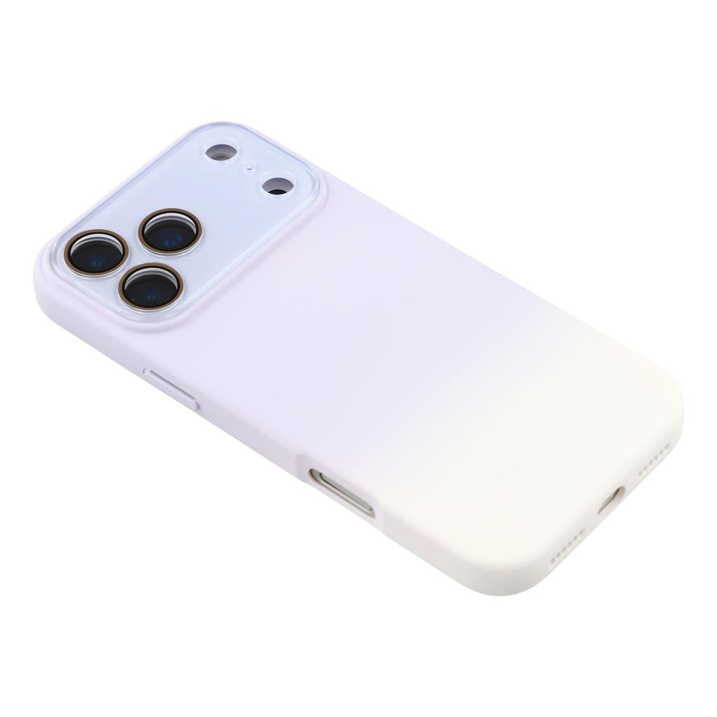 For iPhone 17 Pro Max Case Dual-Color Gradient TPU+Fiber Lining Phone Cover with Lens Protector