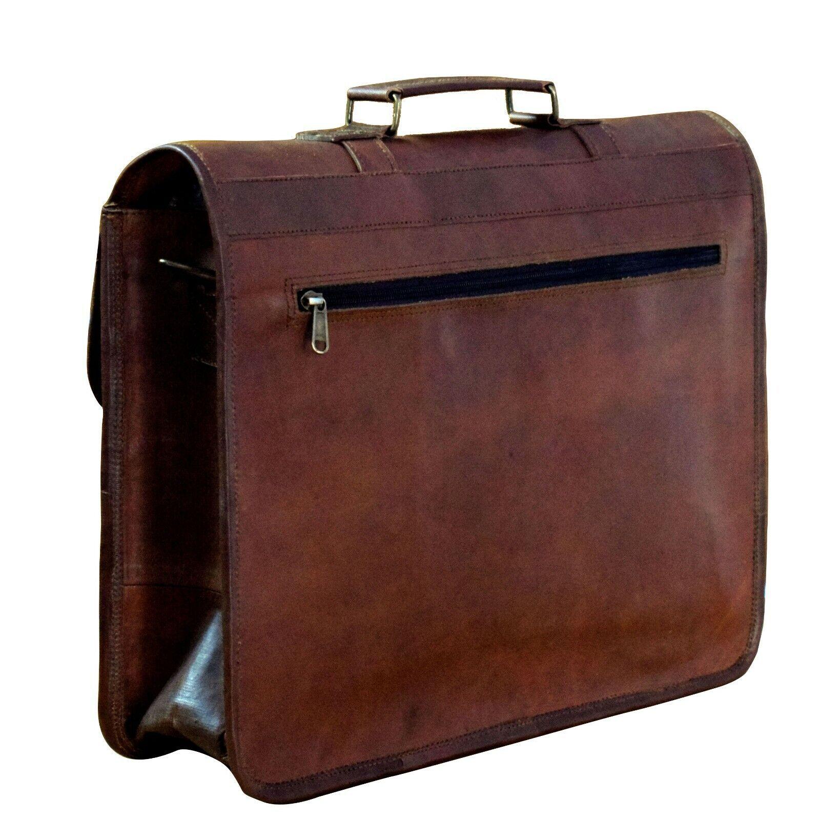 Винтажная сумка-портфель из козьей кожи — фото 5