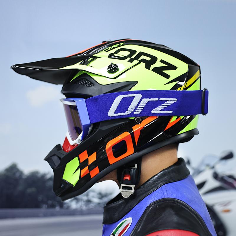 ORZ-F16-Off Road Motorcycle Helmet, Men's and Women's Rally Helmet, Mountain Bike Riding, Speed Reduction, Karting, All Seasons