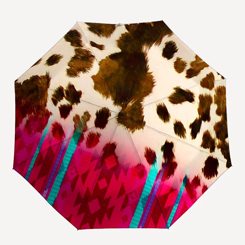 

1pc Leopard Print Folding Umbrella | Elegant Design, Fashionable Accessory, Durable Construction, Sturdy Ribs yy251107105