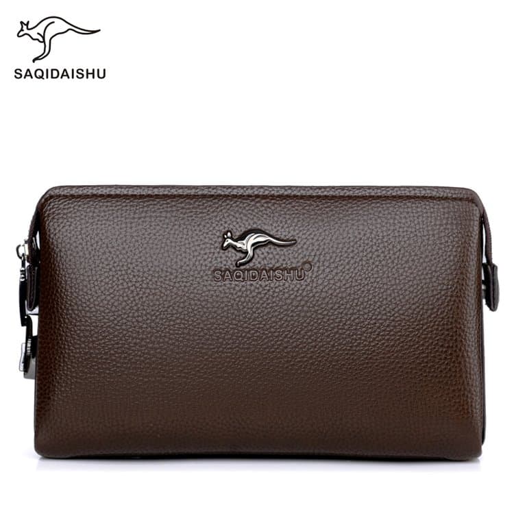 Men's lychee pattern business clutch bag