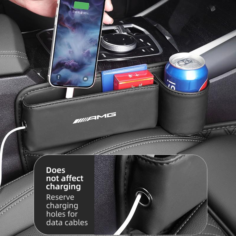 Car Seat Gap Organizer Storage Box Key Card Cup Phone Holder For AMG A B C E S G Class A180 CLK CLA GLE GLC W212 C200