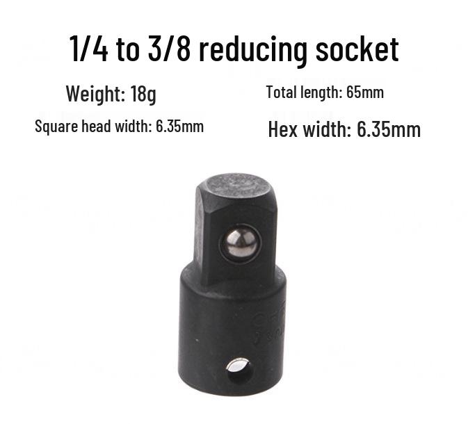 3-in-1 Ratchet Wrench Socket Adapter: 1/2 To 3/8 To 1/4 Conversion Head