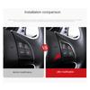 GRQAEQ Fit for Fiat 500 Avalt 595 2010-2015 Steering Wheel Button Interior Trim (A) Real Hard Carbon Fiber Sticker