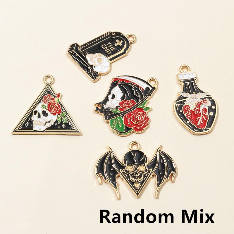 10pcs Cute Enamel Rainbow Charms Pendant Alloy Metal DIY Jewelry Making Accessories Findings for Necklace Earrings Bracelets