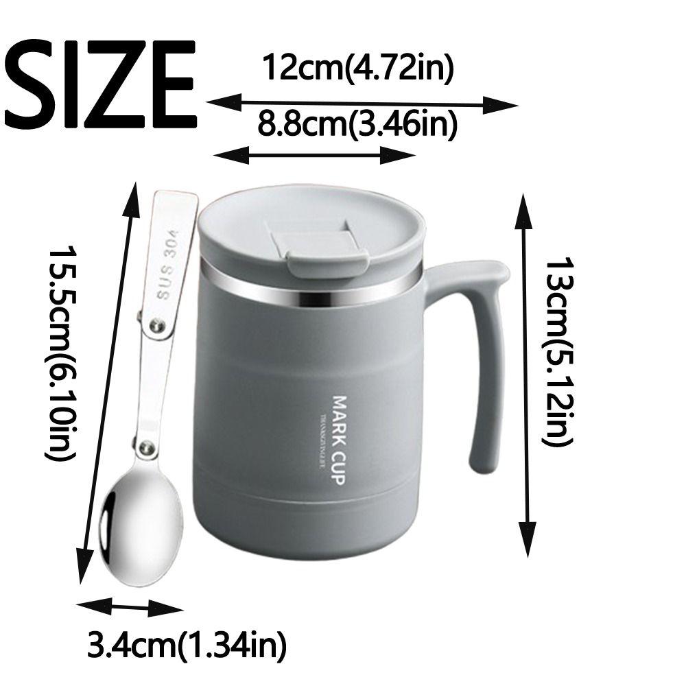Double-layer Cold Water Drinks Tumbler Non-Slip Handle Thermal Mug Thermos Water Bottle  Outdoor