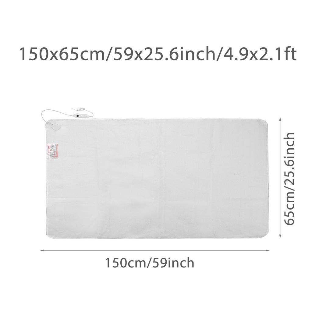 White 220V Electric Heated Blanket Fast Heating Adjustable Electric Heating Blanket Temperature Controller