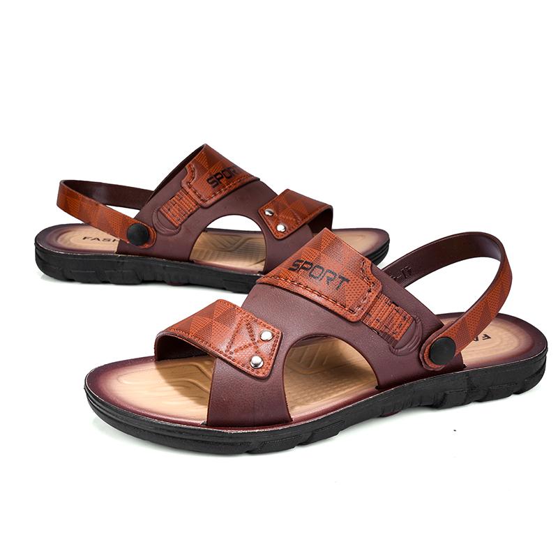 Men's Sandals Summer Fashion Casual Shoes For Men Slippers Male Comfortable Leather Sandals Men Beach Slippers Shoes Sandals