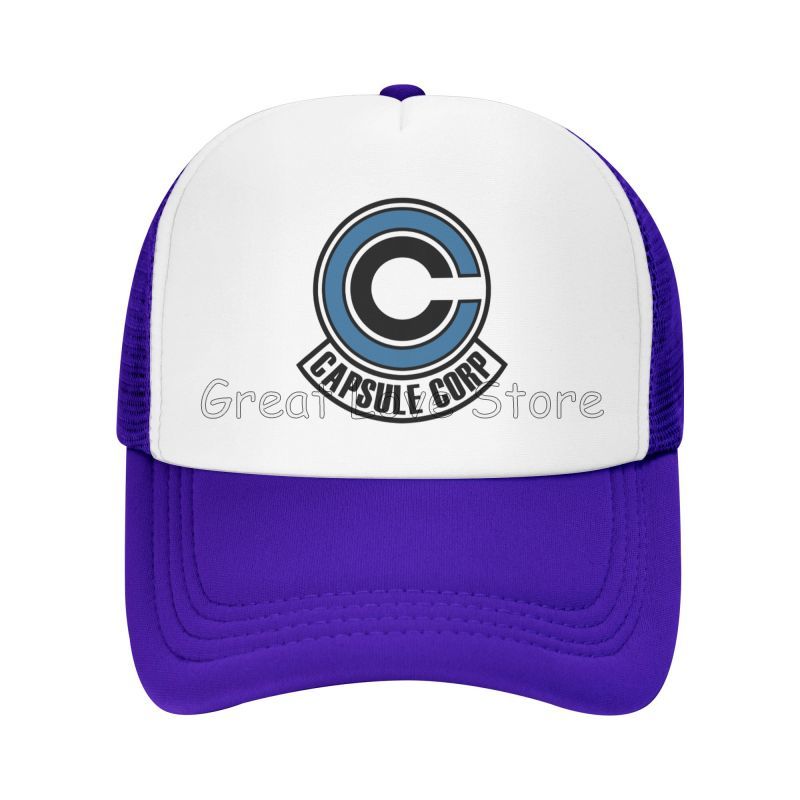 Capsule Corp Mesh Baseball Caps Unisex Hip-Hop Trucker Hat Anime DBZ Dad Hat Adjustable Racing Cap Summer Trucker Snapback Hats