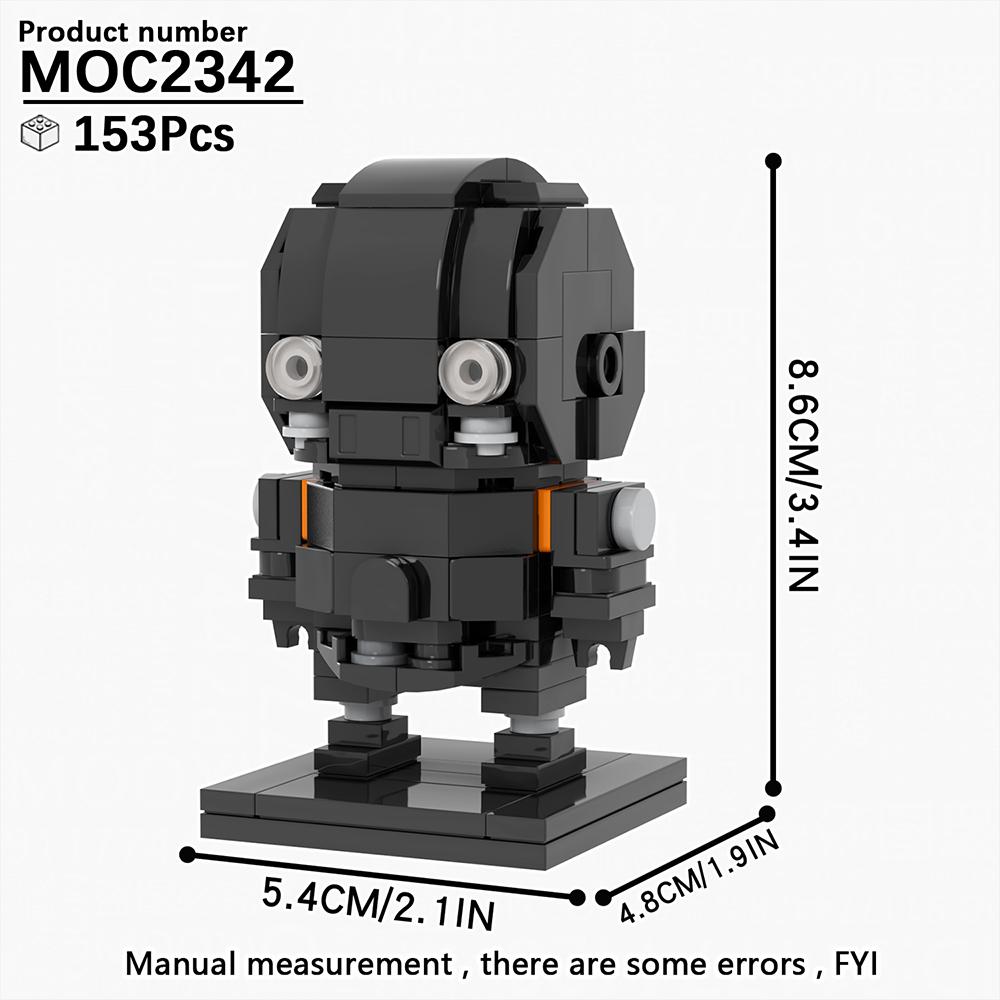 MOOXI MOC Space War Brickheadz Interstellar Sci-Fi Robot Compatible Figures Building Blocks Adults Toys For Children Gift Bricks