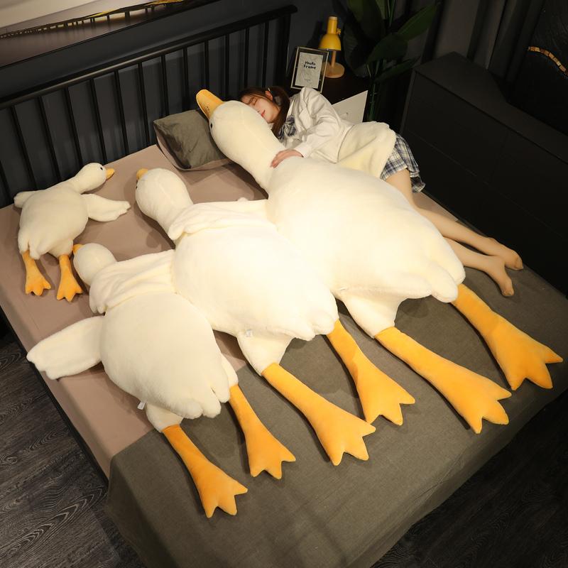 50-190 cm suur pruun kallistus täidisega loom part Kawaii hiiglaslik hani plüüsis mänguasi magamispadi Suur pehme nukupeo kingitus poistele tüdrukutele
