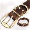 Hund Rindsleder Halsband Hund Halsband Retro Kupfer Hakenkopf Mittlere und große Hunde Haustierprodukte Langlebig und atmungsaktiv