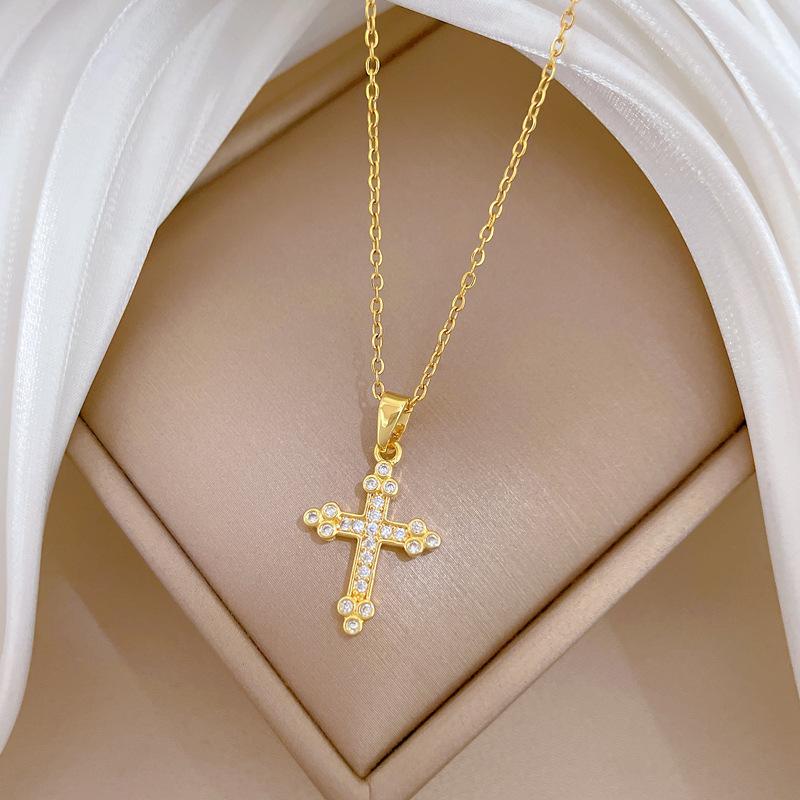 Универсальное женское колье Cross в стиле легкой роскоши E238