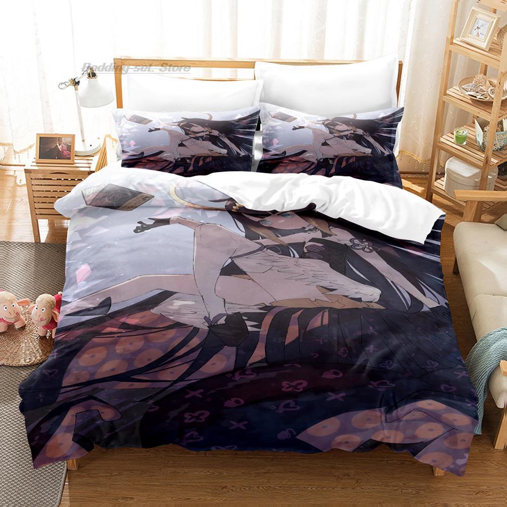 Ninomae Ina'nis-inART Bedding Set Single Twin Full Queen King Size Bed Set Aldult Kid Bedroom Duvetcover Sets 3D Print Anime