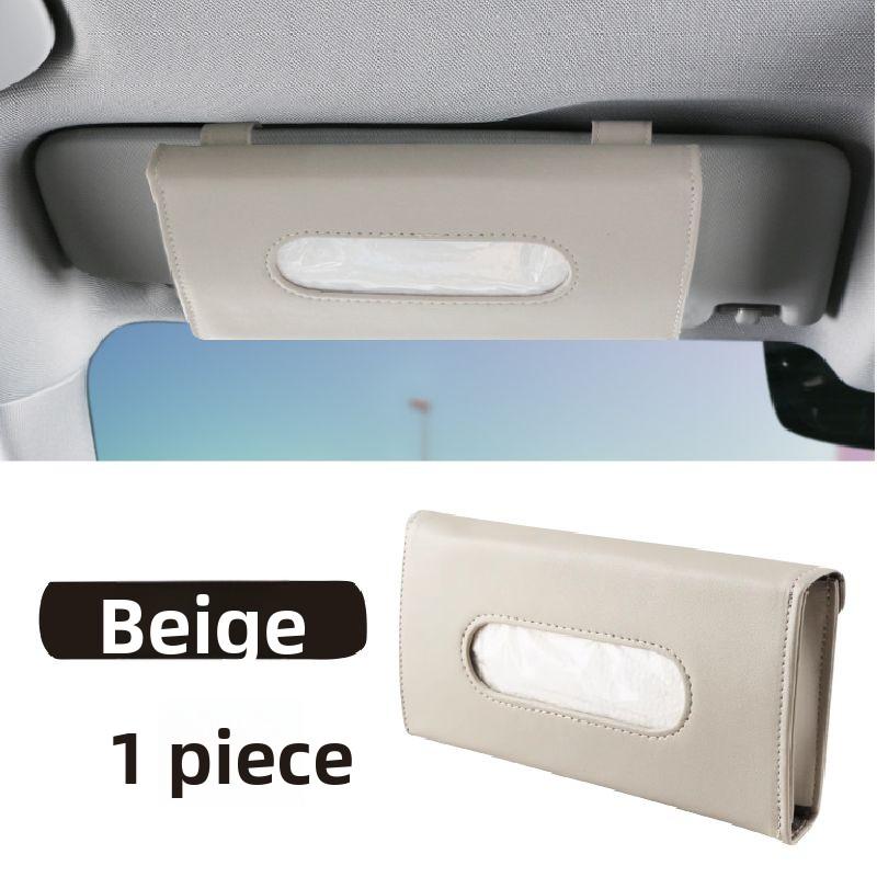 Car Sun Visor Hanging Napkin Storage Bag Car Door Seat/Back Portable Tissue Holder Refill Organizer Box Easy Install Accessories
