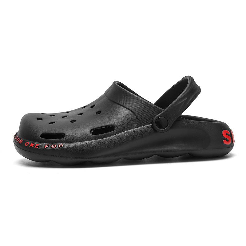 Hole Shoes Men'S Cool Slippers Non-Slip Soft Sole Couple Beach Shoes Casual Sandals Outdoor Slippers Men'S Outer Wear