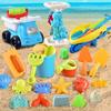 Children's Beach Toy Set, ATV, Sand Digging and Water Toy, Beach Bucket, Hourglass, Shovel, Beach Sand Play Tool Random Colors