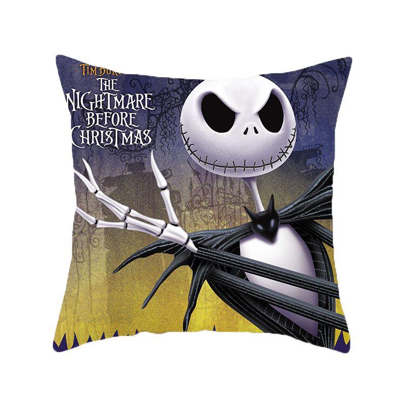 Nightmare Before Christmas Baumwolle Leinen Wurfkissenbezug Sofakissenbezug Heimdeko
