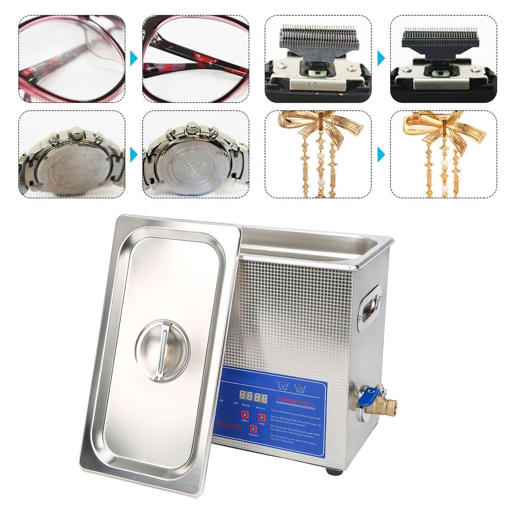 Digital Ultra Sonic Cleaner 6L Stainless Bath Timer Tank Ultrasonic Cleaning Machine