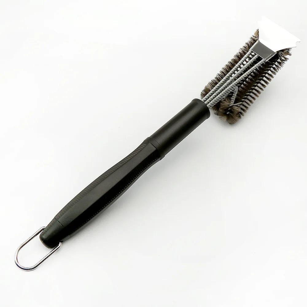 

Аксессуары для барбекю Чистящие щетки Инструмент Гриль Барбекю Нержавеющая сталь Щетина Антипригарный Мощный Грилинг Кухонные щетки