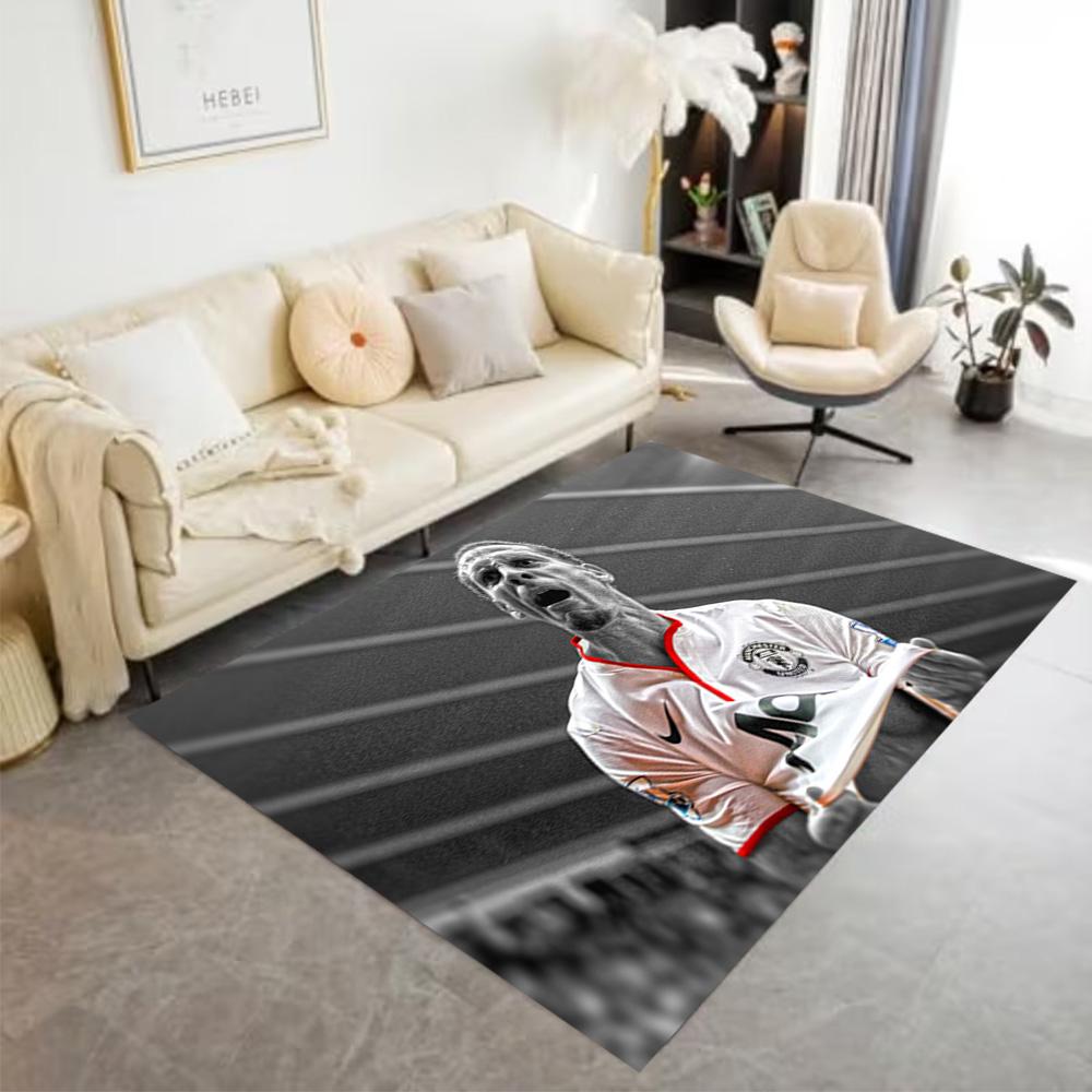 Football Player Celebration Floor Mat Perfect for Game Room Foyer Playrooms Balcony Anti-slip Rug Decorate Offices Birthday/Christmas Gift