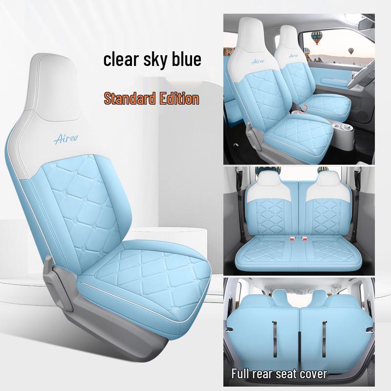

Wuling Qingkong Car Seat Cushion - Fully Enclosed Cartoon Design for All Seasons, Tailored Fit for Electric Vehicles Vehicle Year Details